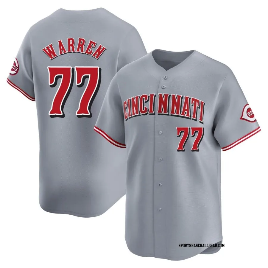 Art Warren Youth Cincinnati Reds Gray Limited Away Jersey