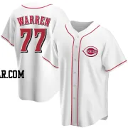 Art Warren Youth Cincinnati Reds White Replica Home Jersey