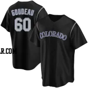 Ashton Goudeau Men's Colorado Rockies Black Replica Alternate Jersey