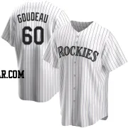 Ashton Goudeau Men's Colorado Rockies White Replica Home Jersey