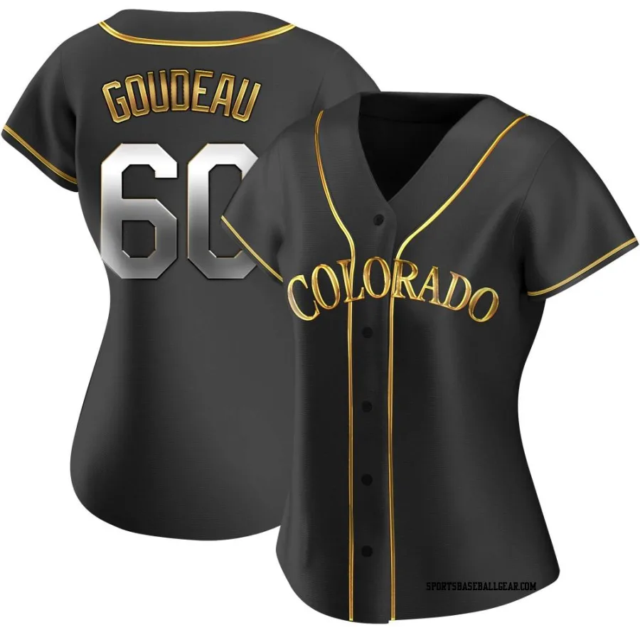 Ashton Goudeau Women's Colorado Rockies Black Golden Replica Alternate Jersey