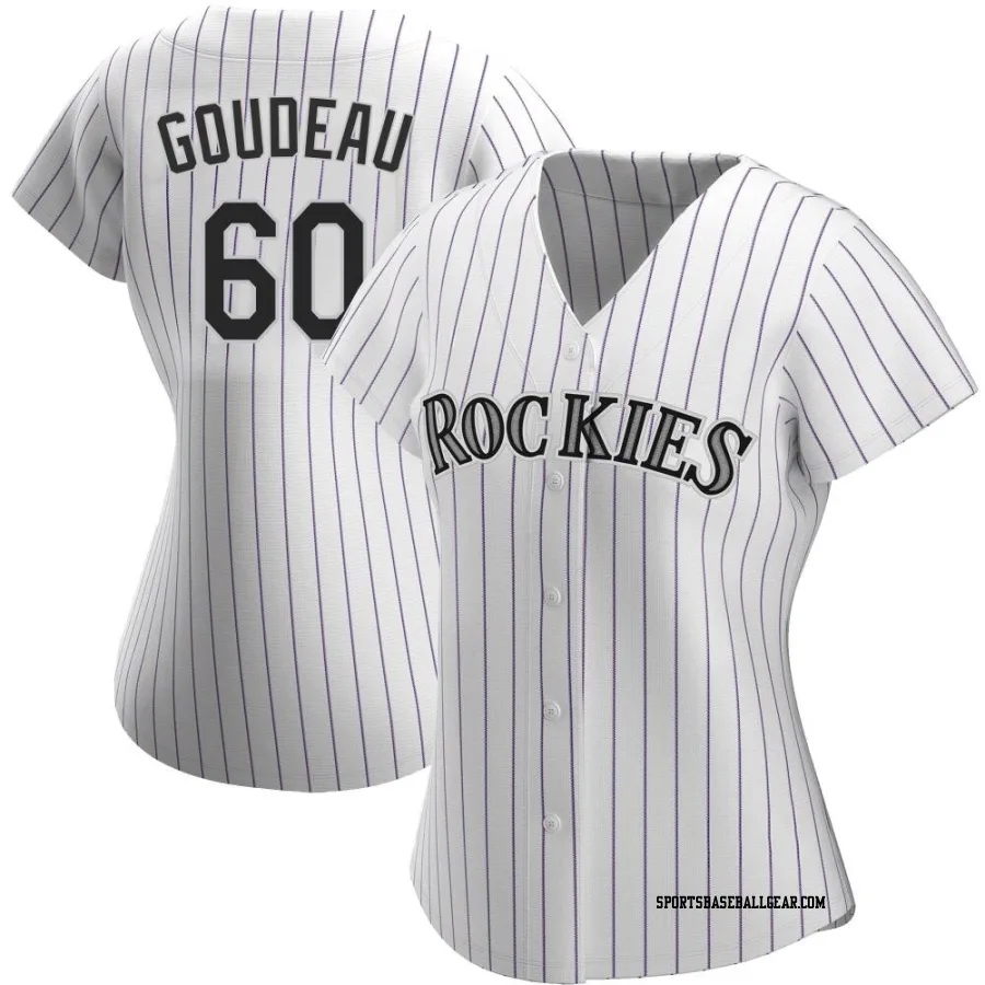 Ashton Goudeau Women's Colorado Rockies White Replica Home Jersey