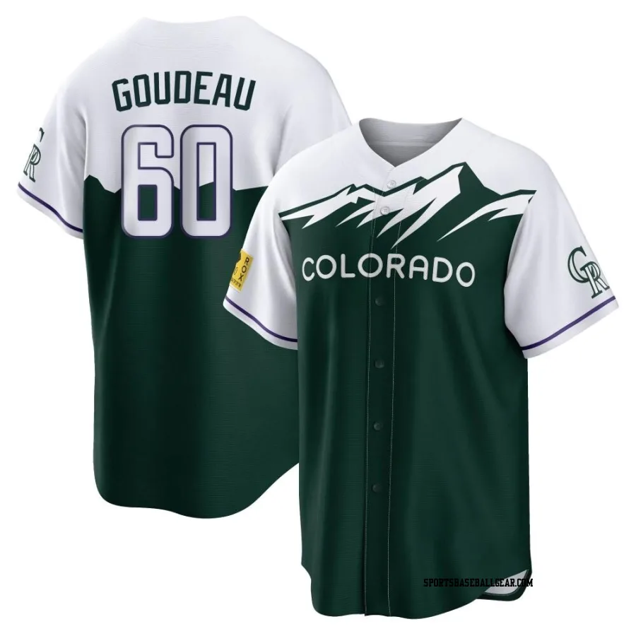 Ashton Goudeau Youth Colorado Rockies Green Replica 2022 City Connect Jersey