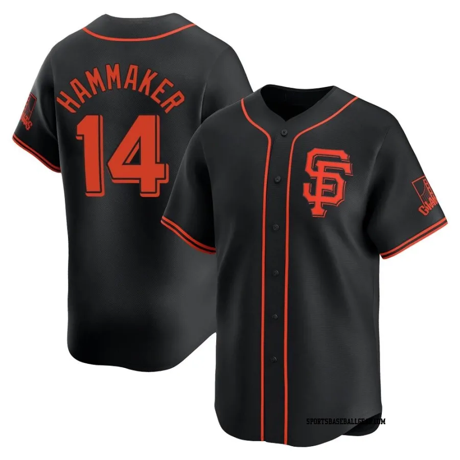 Atlee Hammaker Men's San Francisco Giants Black Limited Alternate Jersey