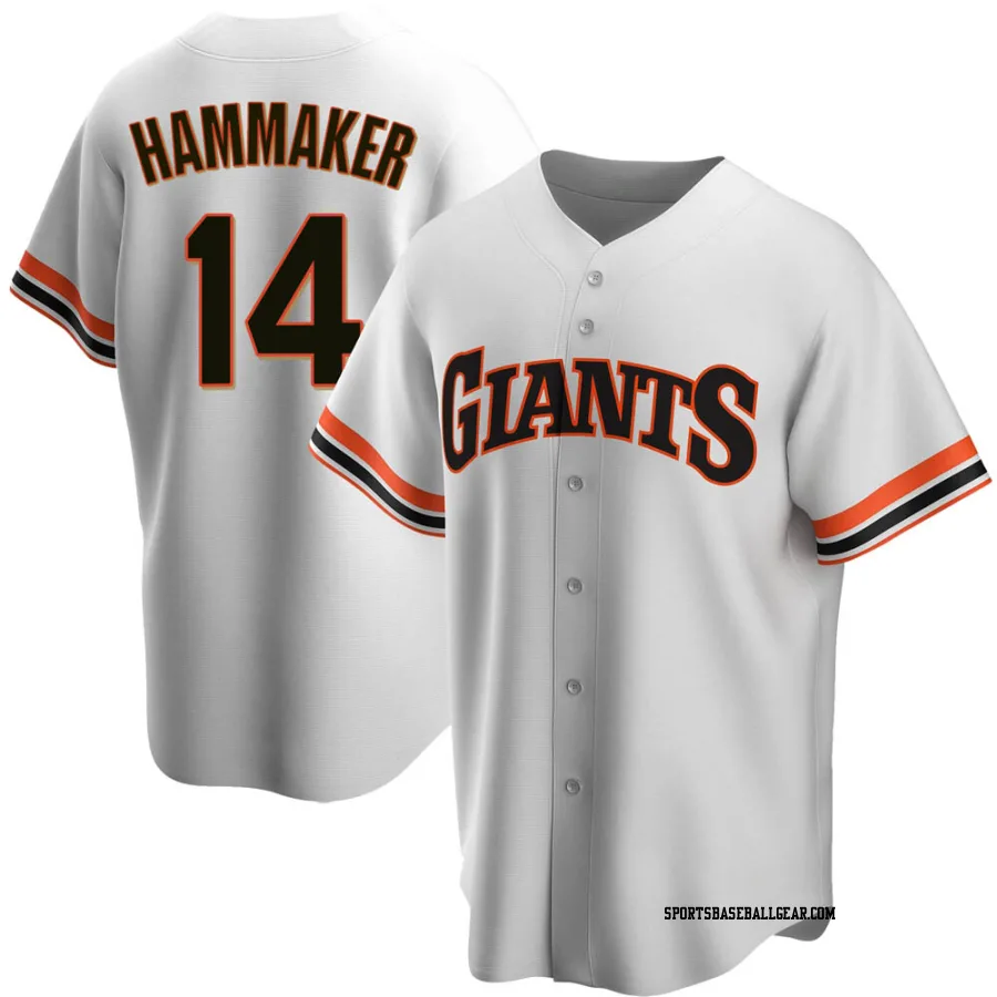 Atlee Hammaker Men's San Francisco Giants White Replica Home Cooperstown Collection Jersey