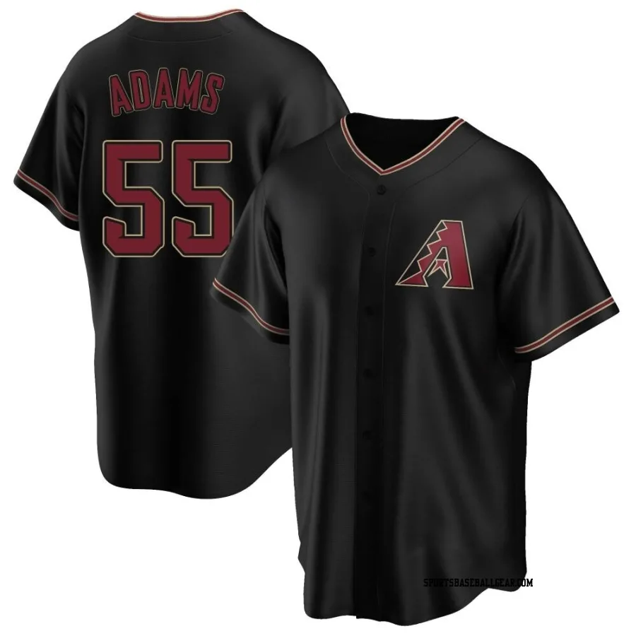 Austin Adams Men's Arizona Diamondbacks Black Replica Alternate Jersey