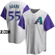 Austin Adams Men's Arizona Diamondbacks Cream/Purple Replica Alternate Cooperstown Collection Jersey