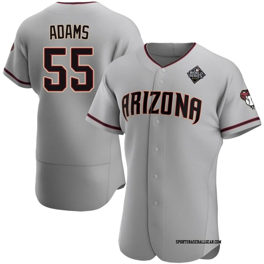 Austin Adams Men's Arizona Diamondbacks Gray Authentic Road 2023 World Series Jersey