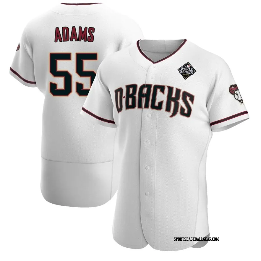 Austin Adams Men's Arizona Diamondbacks White Authentic Crimson Home 2023 World Series Jersey