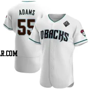 Austin Adams Men's Arizona Diamondbacks White Authentic Teal Alternate 2023 World Series Jersey