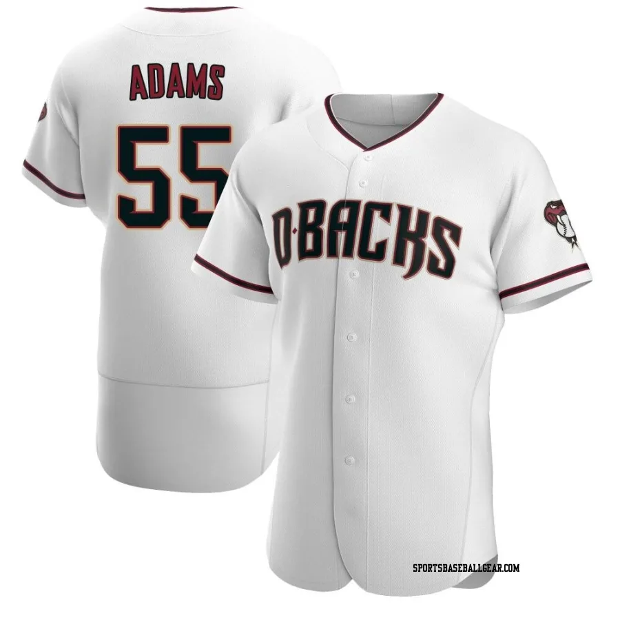 Austin Adams Men's Arizona Diamondbacks White/Crimson Authentic Home Jersey