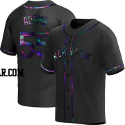 Austin Adams Men's New York Mets Black Holographic Replica Alternate Jersey