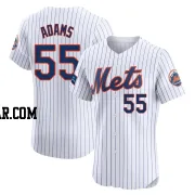 Austin Adams Men's New York Mets White Elite Home Patch Jersey