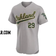 Austin Adams Men's Oakland Athletics Gray Elite Road Jersey