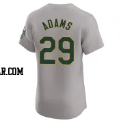 Austin Adams Men's Oakland Athletics Gray Elite Road Jersey