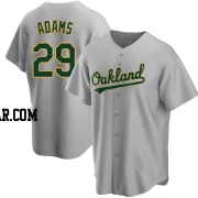 Austin Adams Men's Oakland Athletics Gray Replica Road Jersey