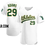 Austin Adams Men's Oakland Athletics White Authentic Home Jersey