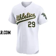 Austin Adams Men's Oakland Athletics White Elite Home Jersey