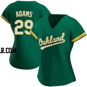 Austin Adams Women's Oakland Athletics Green Authentic Kelly Alternate Jersey