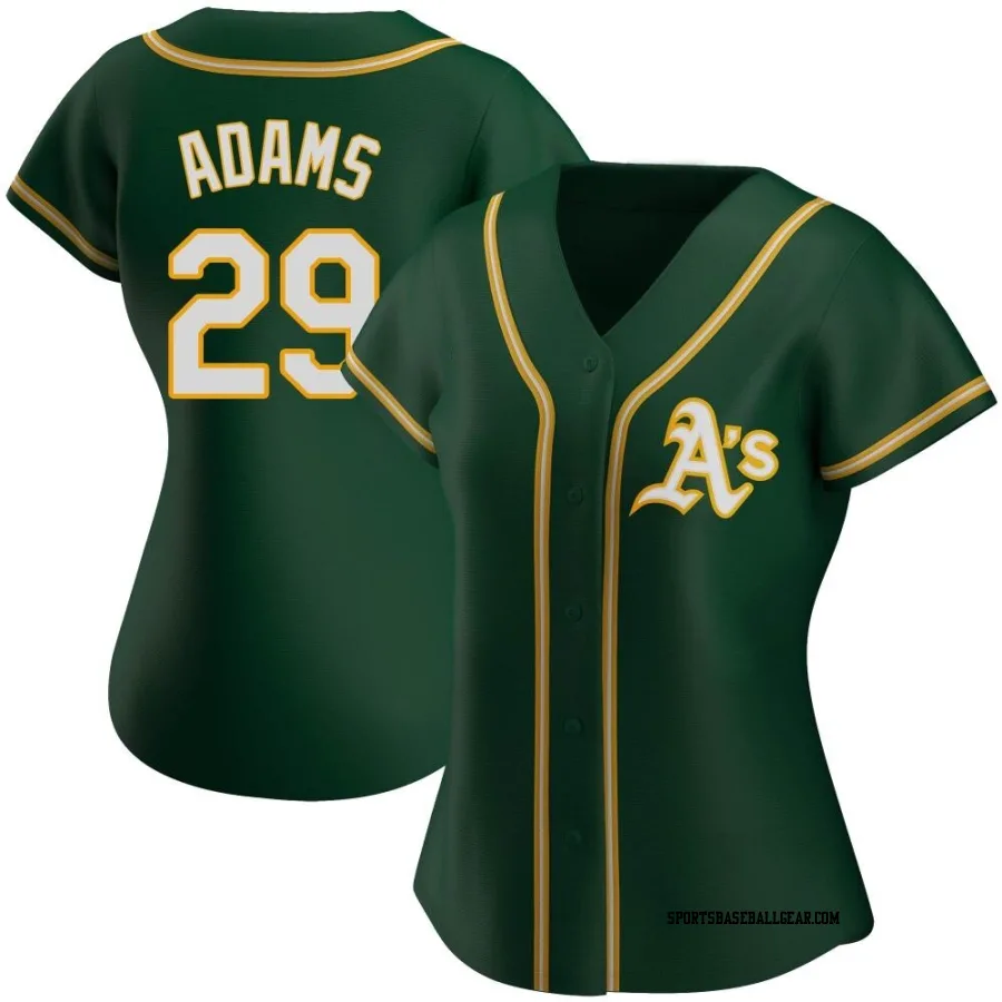 Austin Adams Women's Oakland Athletics Green Replica Alternate Jersey