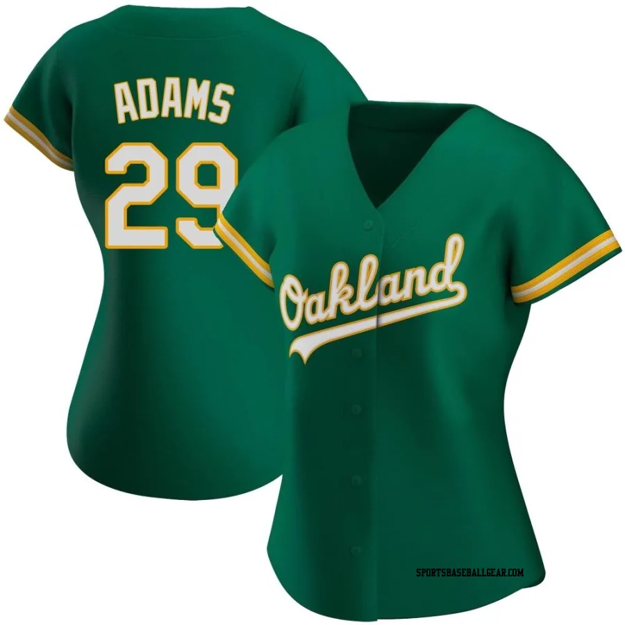 Austin Adams Women's Oakland Athletics Green Replica Kelly Alternate Jersey