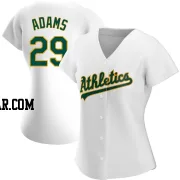 Austin Adams Women's Oakland Athletics White Authentic Home Jersey