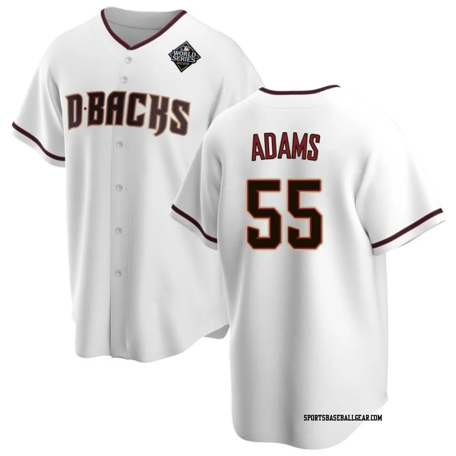 Austin Adams Youth Arizona Diamondbacks White Replica Home 2023 World Series Jersey