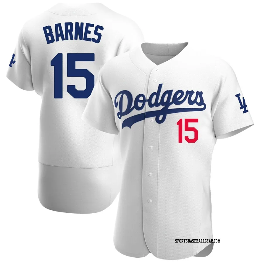 Austin Barnes Men's Los Angeles Dodgers White Authentic Home Jersey