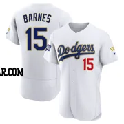 Austin Barnes Men's Los Angeles Dodgers White/Gold Authentic 2021 Gold Program Player Jersey