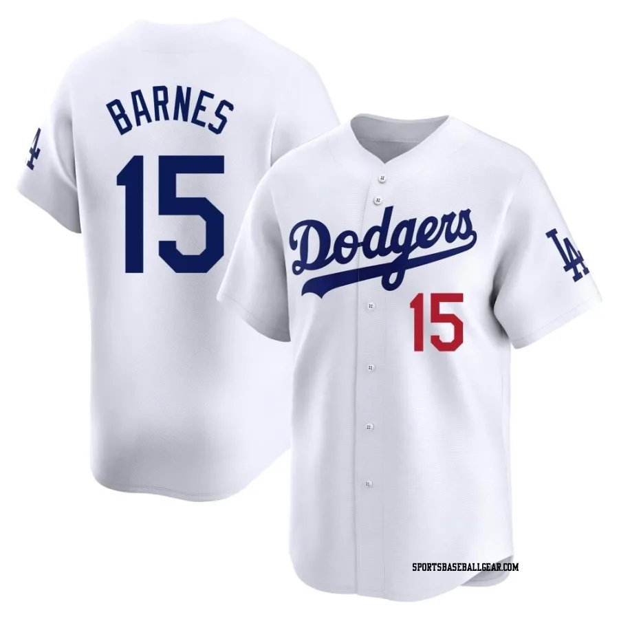 Austin Barnes Youth Los Angeles Dodgers White Limited Home Jersey