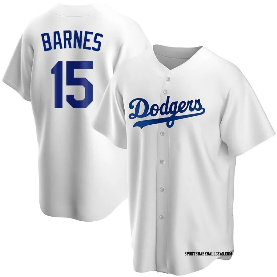 Austin Barnes Youth Los Angeles Dodgers White Replica Home Jersey