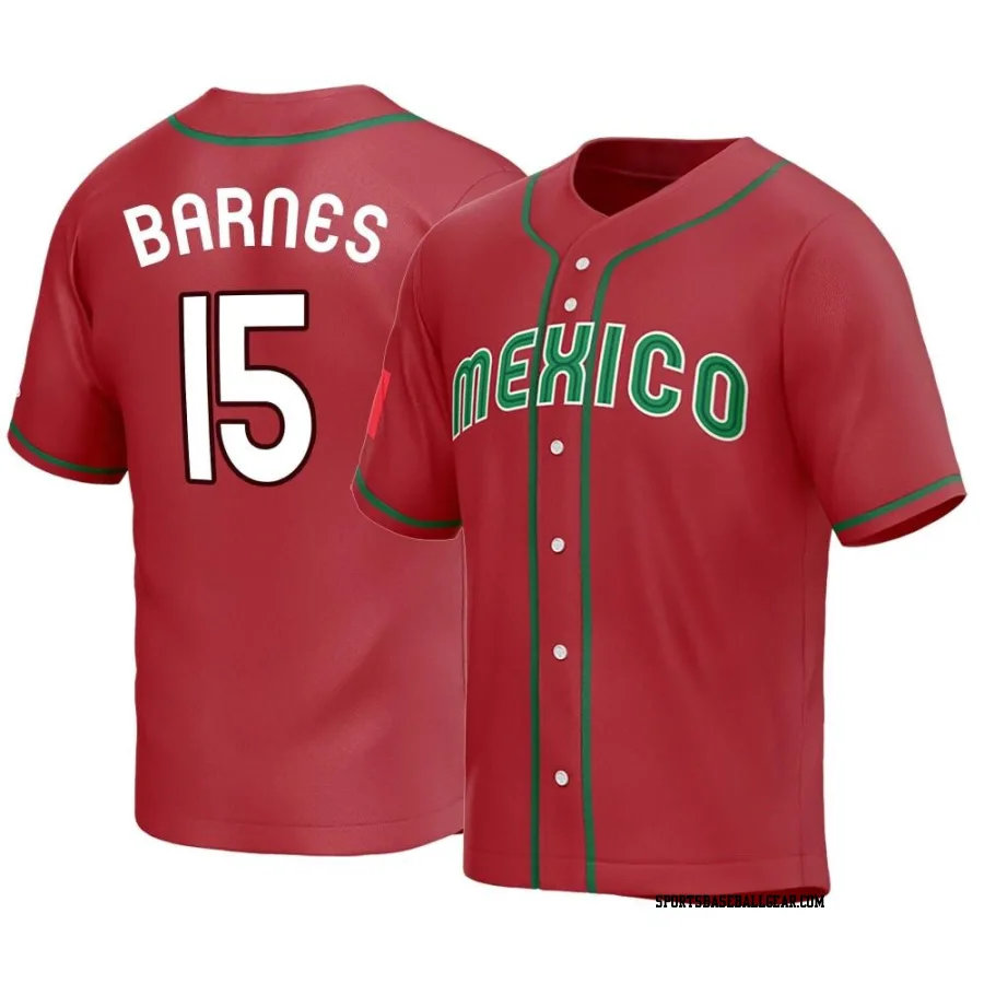 Austin Barnes Youth Mexico Baseball Red Replica 2023 World Baseball Classic Jersey