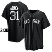 Austin Brice Men's Boston Red Sox Black/White Replica Jersey