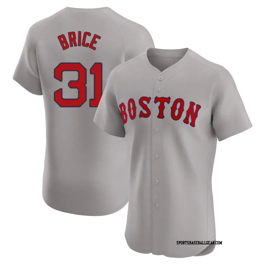 Austin Brice Men's Boston Red Sox Gray Elite Road Jersey