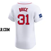 Austin Brice Men's Boston Red Sox White Elite Home Patch Jersey