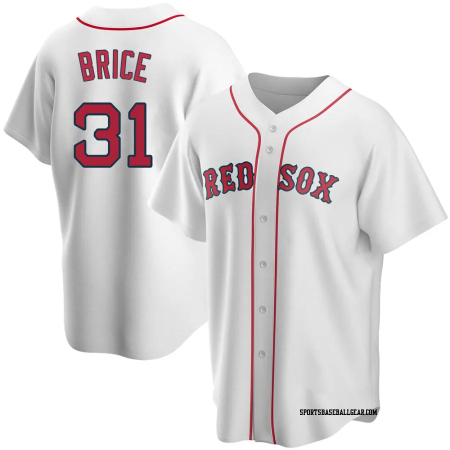 Austin Brice Men's Boston Red Sox White Replica Home Jersey