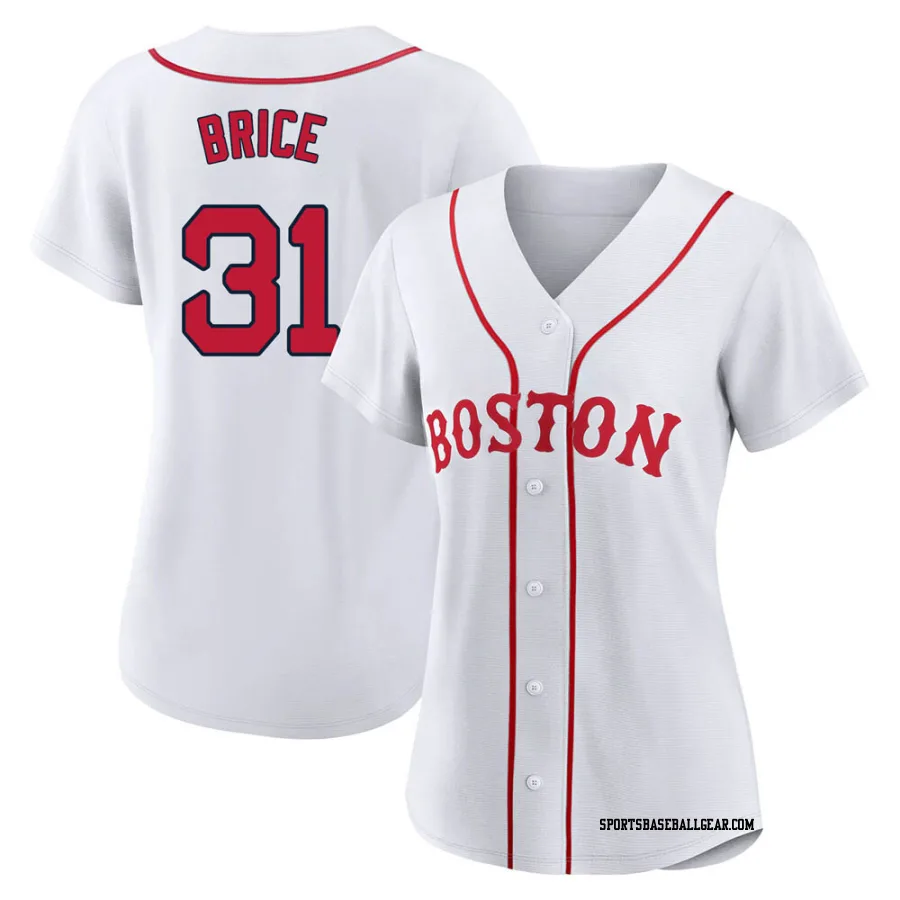 Austin Brice Women's Boston Red Sox White Authentic 2021 Patriots' Day Jersey