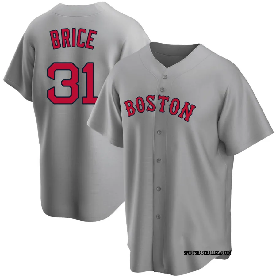 Austin Brice Youth Boston Red Sox Gray Replica Road Jersey