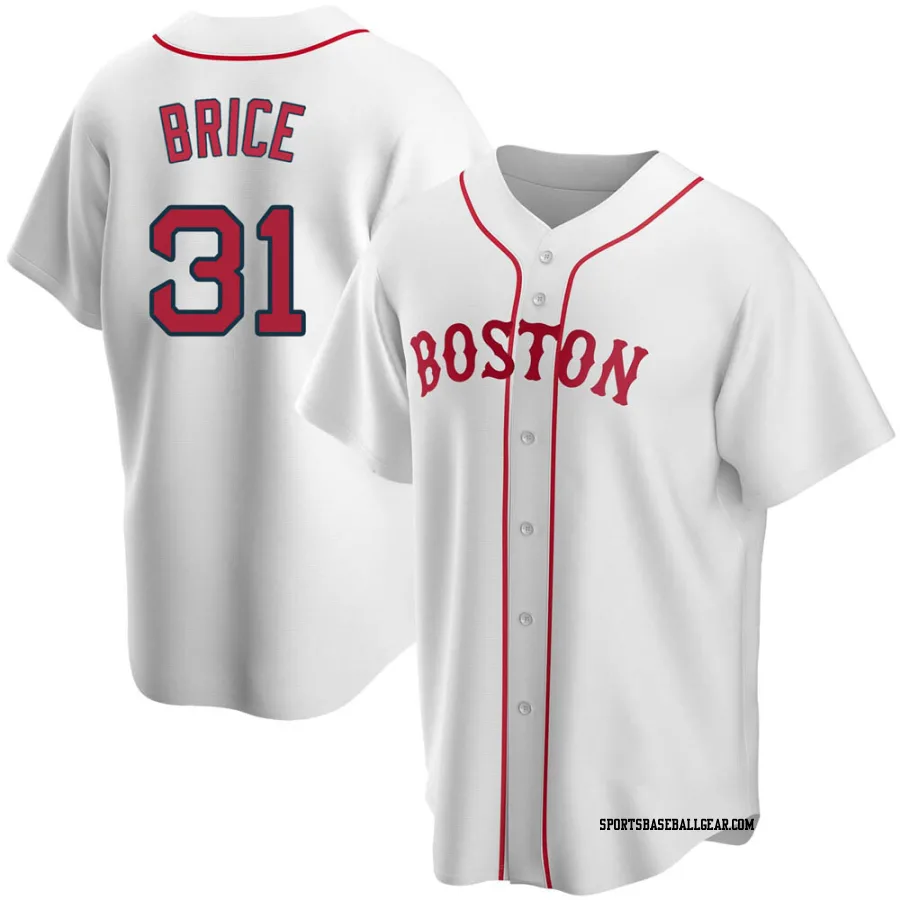 Austin Brice Youth Boston Red Sox White Replica Alternate Jersey