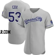 Austin Cox Men's Kansas City Royals Gray Authentic Road Jersey