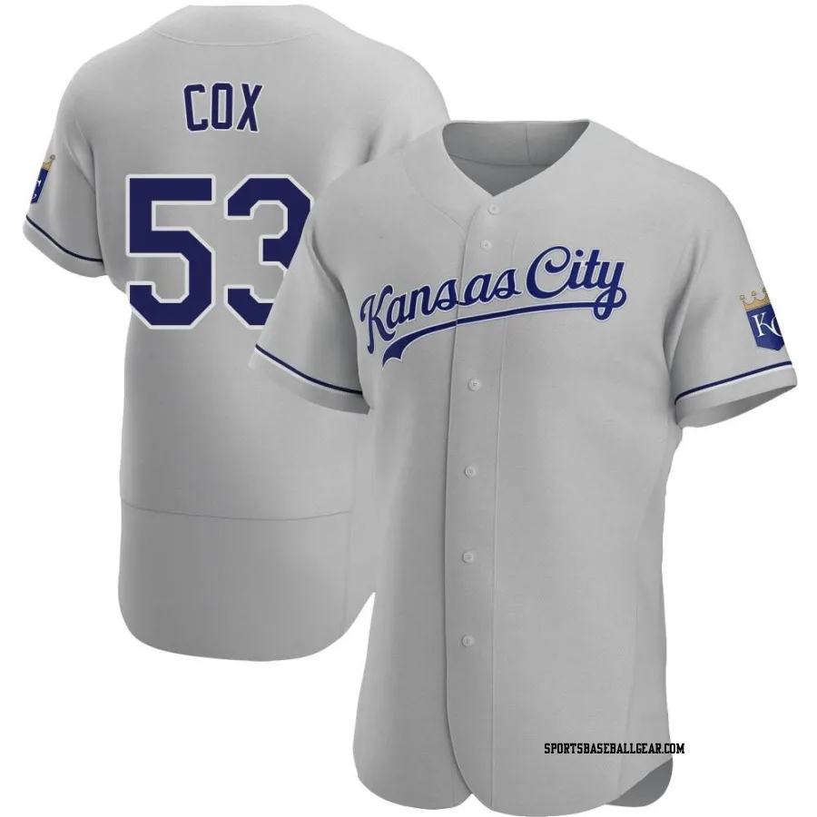 Austin Cox Men's Kansas City Royals Gray Authentic Road Jersey