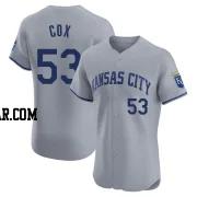 Austin Cox Men's Kansas City Royals Gray Elite Road Jersey