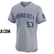 Austin Cox Men's Kansas City Royals Gray Elite Road Jersey