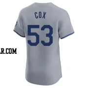 Austin Cox Men's Kansas City Royals Gray Elite Road Jersey