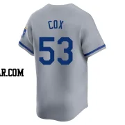 Austin Cox Men's Kansas City Royals Gray Limited Away Jersey