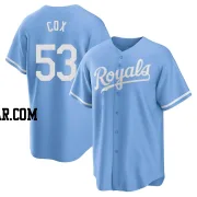 Austin Cox Men's Kansas City Royals Light Blue Replica 2022 Alternate Jersey