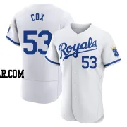 Austin Cox Men's Kansas City Royals White Authentic 2022 Home Jersey