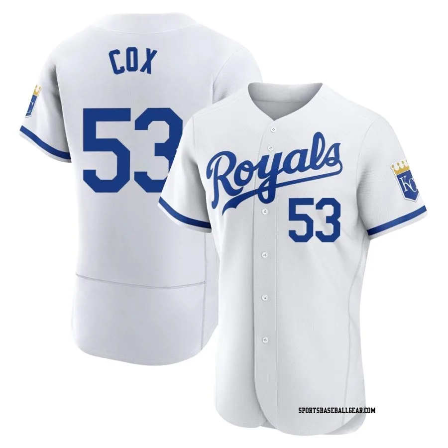 Austin Cox Men's Kansas City Royals White Authentic 2022 Home Jersey