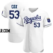 Austin Cox Men's Kansas City Royals White Authentic Home Jersey