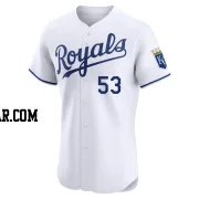 Austin Cox Men's Kansas City Royals White Elite Home Jersey